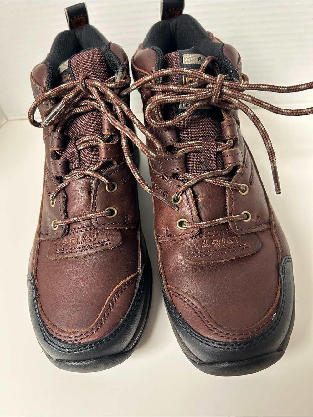 Ariat Women's Terrain Waterproof Brown Leather Hiking Work Boots Size 8 M NWOB